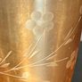 Vintage Amber Carnival Glass  Vase PRICE DROP Image 2