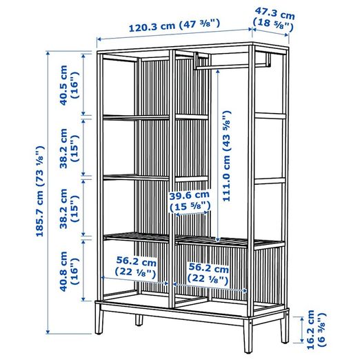 Nordkisa Ikea Bamboo Wardrobe