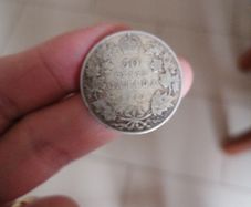 1910 Canada Silver 50 Cents Coin