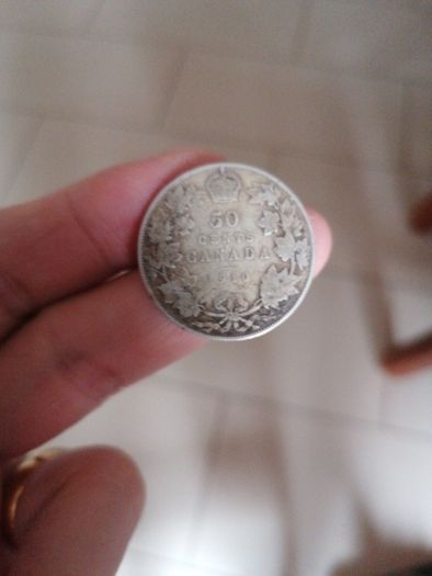 1910 Canada Silver 50 Cents Coin