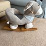 Mamas & Papas Ellery the Rocking Animal in gray plush. Image 5
