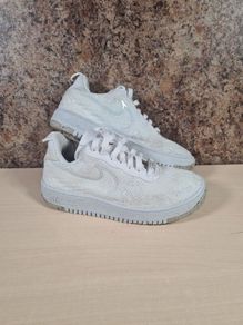 Nike Air Force One Af1 Crater Flyknit Summit White Trainers Runners Size Uk 6 Eu 40 Womens Boys Girls
