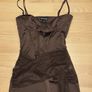 Brown satin dress Image 3