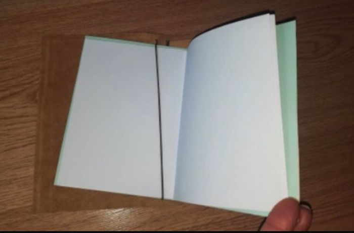 Handmade leather personal size notebook passport diary holder 17cm x 11cm with 4 elastics to hold your notebooks diaries etc and also a pen loop and a handmade notebook also FREE STANDARD POSTAGE INCLUDED