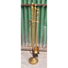 4 piece Brass Fireside Companion Set KAS537