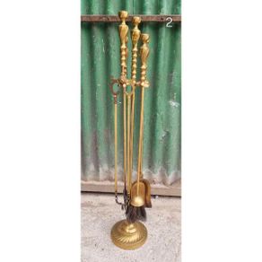 4 piece Brass Fireside Companion Set KAS537