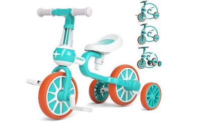 4-in-1 Balance Bike, Children's Tricycle, Balance Bike, Walker Aid for Children