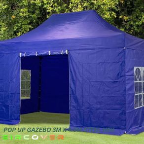 Market Pop Up Gazebo Steel 40mm Hex 3m x 3m