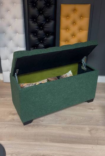 Elegance Boucle Ottoman with Storage 100x40cm