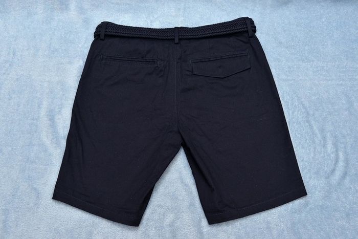 NEW River Island Mens Shorts Navy Blue Size 30 with Belt