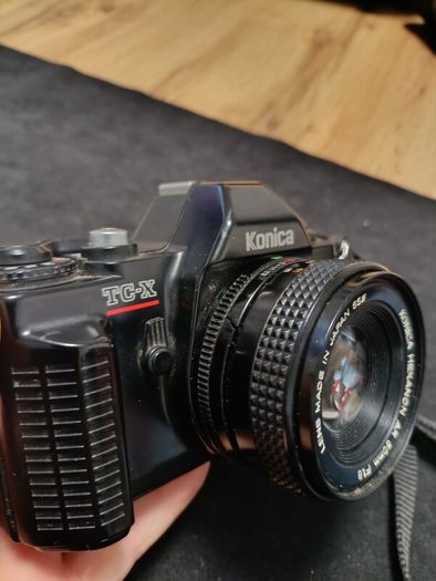Vintage KONICA TC X DX 35mm Film Camera Hexanon ar 50mm F1.8 Lens Made in Japan