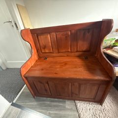 Wooden storage bench