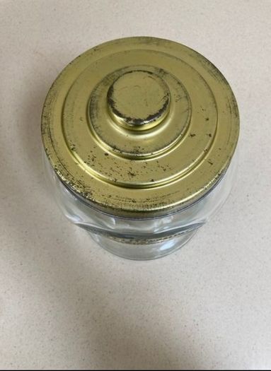 Chocolate Glass Jar 70's # 4