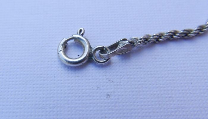 Vintage Sterling Silver 925 Pendant and Necklace length 16" - 5,95g