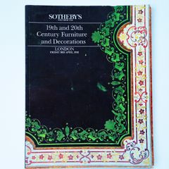 Sothebys auction salesroom catalog 19th and 20th Century Furniture  and Decorations London Friday 3RD April 1992