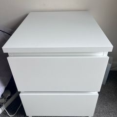 IKEA MALM Bedside Table Chest of 2 Drawers Excellent Condition