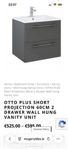 Sonas vanity unit 60cm wall hung