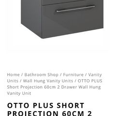 Sonas vanity unit 60cm wall hung