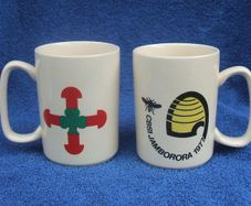 CBSI JAMBORORA 1977 (Scouting Ireland) - two vintage and scarce souvenir mugs made by Celtic Ceramics Ltd, Ireland