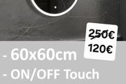 LED Bathroom Mirror Demister Antifog 60x60cm