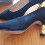 Vintage DI SANDRO Shoes - New -With Gold Nugget Heels Image 5