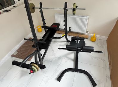 weights and hyperextension bench