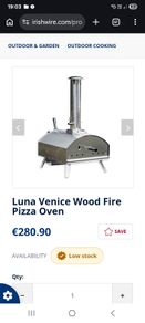 luna woodfired pizza oven
