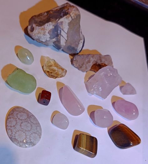 Semi precious stones, fossil and others