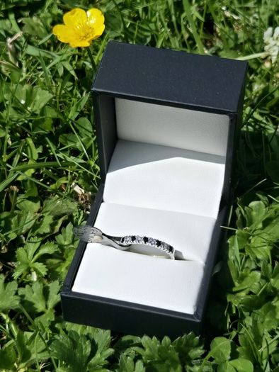 Brand New 9ct White Gold Sapphire & Diamond Eternity Ring