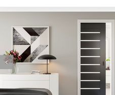 Deanta style Brand new black Glass Door