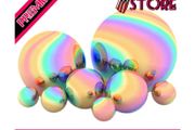 8 Pcs Stainless Steel Multi Colour Gazing Ball for Home Garden Ornament Decorations, 42-150 mm Mirror Polished Hollow Ball Reflective (FREE SHIPPING)