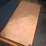Hand-hammered Copper Serving Tray with Hand-painted centre flower Image 3