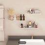 2 White Metal Floating Shelves (50x12cm) Image 4