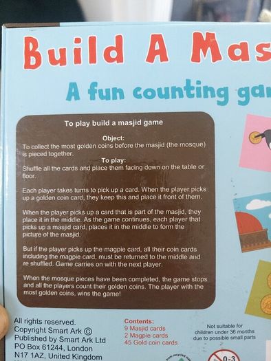 Build A Masjid A fun Counting Game  / 3-9 yrs