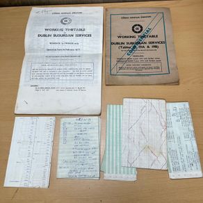 Railway Working Timetable Supplement CIE Dublin Suburban Svcs 1974 + 1977 +Notes