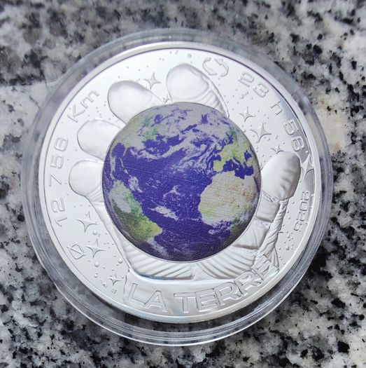 France 100 Euro Silver (.900) Uncirculated Coin 2025 - Earth - The Space Odyssey with Thomas Pesquet