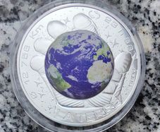 France 100 Euro Silver (.900) Uncirculated Coin 2025 - Earth - The Space Odyssey with Thomas Pesquet