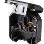 2 Pin USA to UK Converter Plug, 10A, Black Image 3