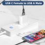 USB C to USB Adaptor, USB to USB C Adapter 3Pack, Type C Female to A Male Charger Cable Converter Compatible with Mbook, Notebook, Tablet, Smartphone, Airpods,Galaxy S23 S24 A34, iPad 10 Air 4 5 Image 3