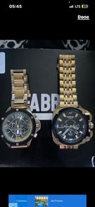 Armani Diesel Men's BAMF Gold-Tone Watch  damaged does not work for parts
