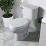 White Wooden Toilet Seat Antibacterial Adjustable Hinges Toilet Seat Fits Never Slips for Bathroom with Soft Close and Quick Release for Easy Clean and Assembly (Soft Close, White) Image 5