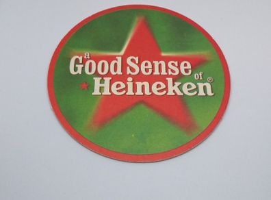 Heineken Lager : A Good Sense of Heineken - Beer Mat/Coaster