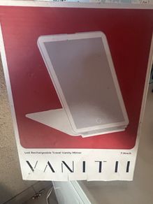 Vanity.  Mirror travel rechargeable led