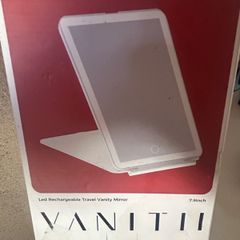 Vanity.  Mirror travel rechargeable led