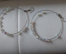 Earrings with beads never worn