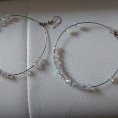 Earrings with beads never worn
