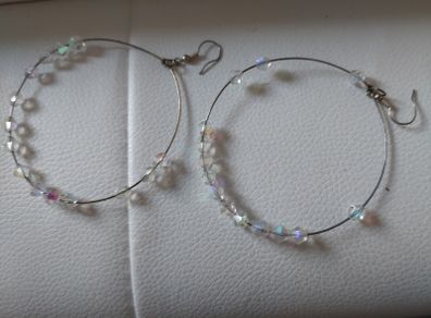 Earrings with beads never worn
