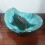 Stunning Vintage Mid Century Modern Ceramic Ashtray in the Most Amazing Turquoise Green and Brown Glaze, Grand River Pottery, Fergus, Canada- A Tobacciana Collector's Dream Piece! Image 5