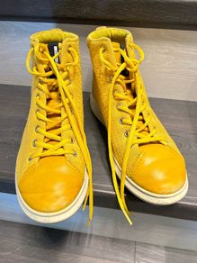 Yellow ECCO boots women size UK 4