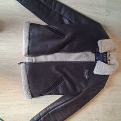 Arnani jeans faux leather jacket